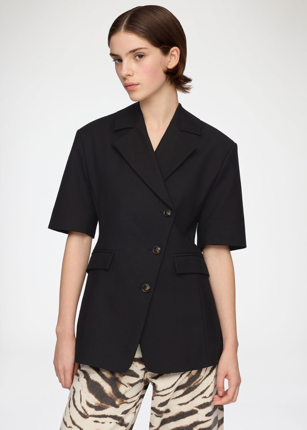 Heavy Cotton Tailoring Short Sleeve Blazer