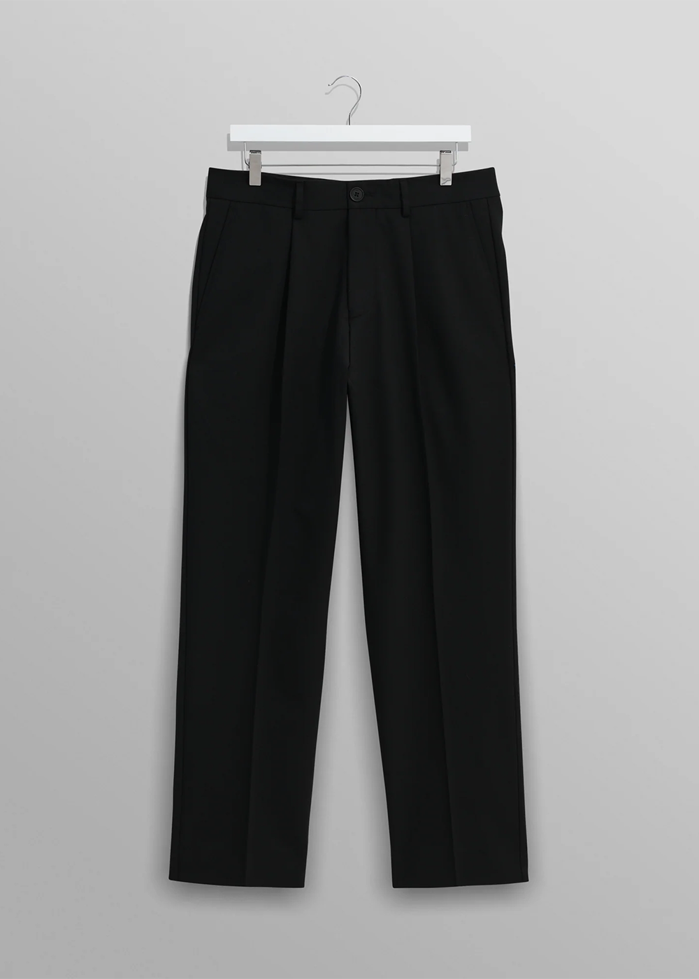 Aubyn Wool Blend Twill Trouser - Black - Wax London Canada - Danali