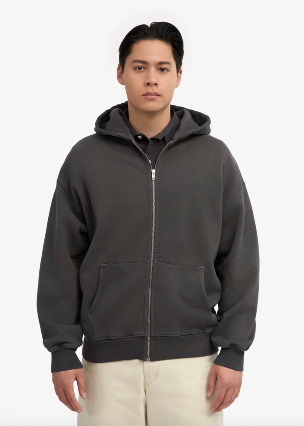 Organic Oversized Zip Hoodie