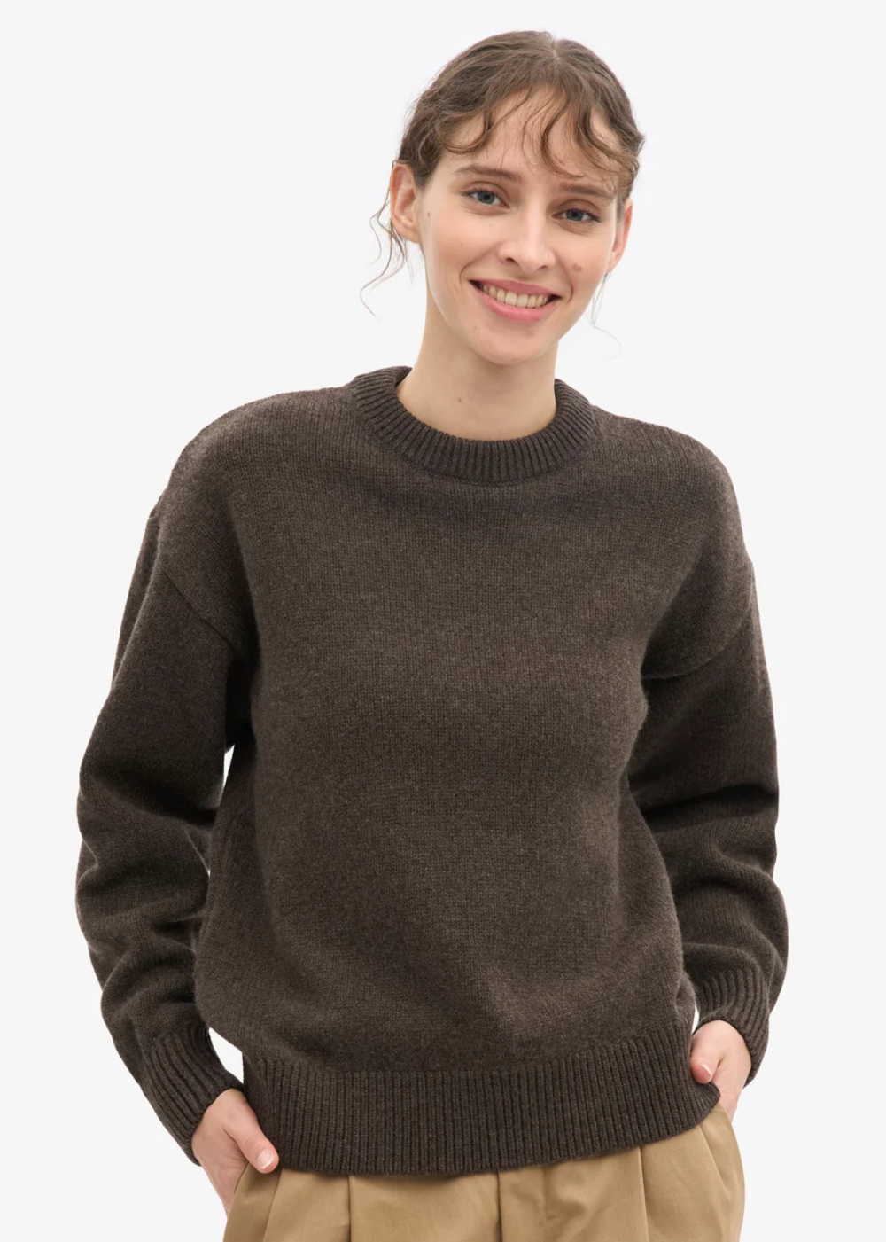 Oversized Merino Wool Crew Sweater