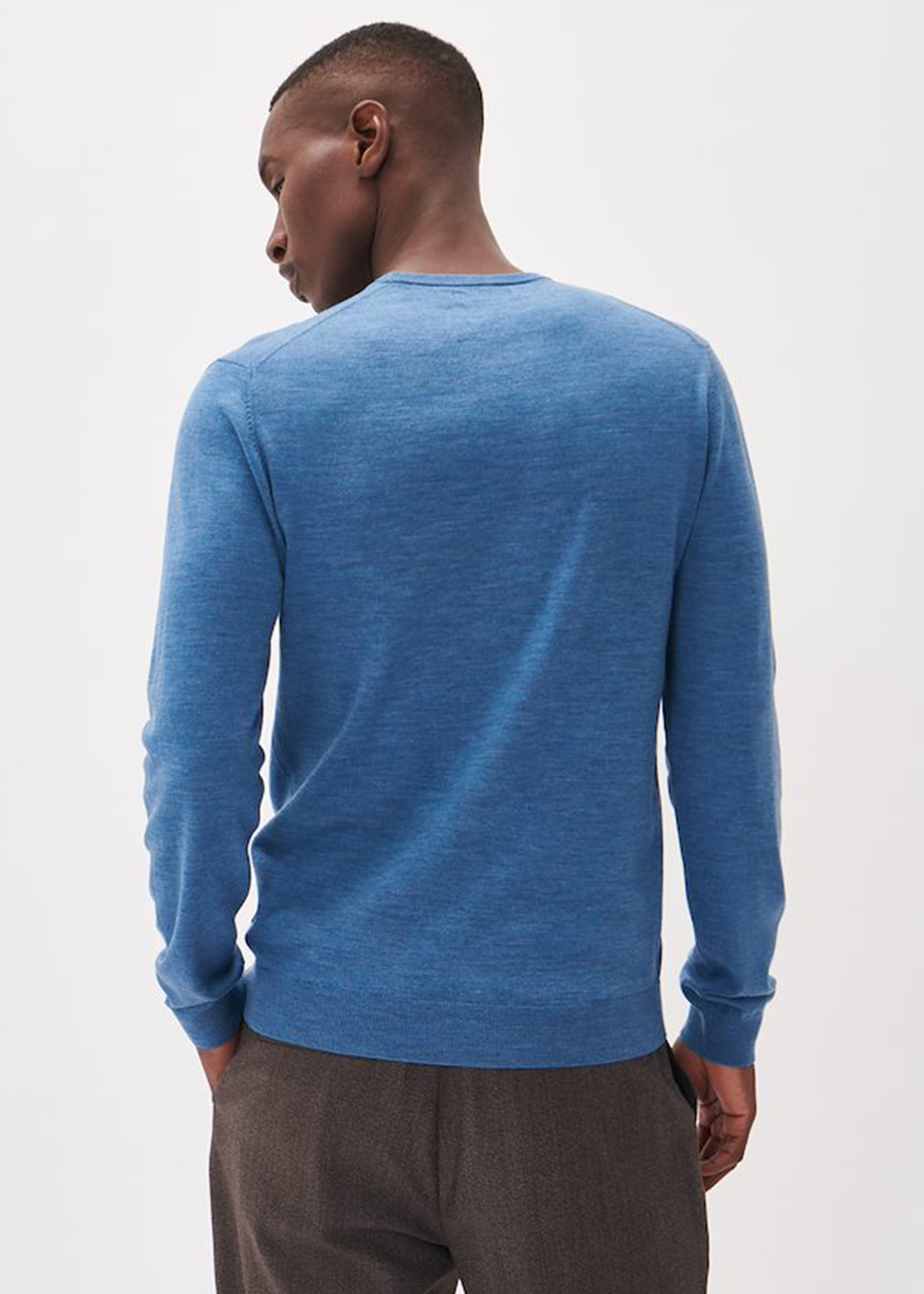 Margrate Merino Sweater - Dust Blue Melange - Matinique Canada - Danali