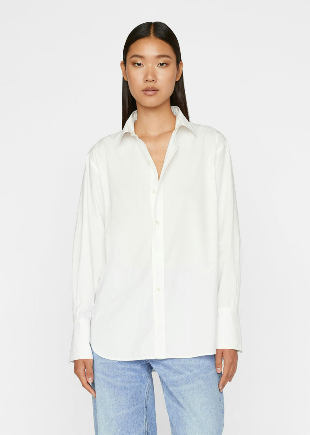 The Oversized Shirt - White - Frame Denim Canada - Danali - LWSH2378-BLAN