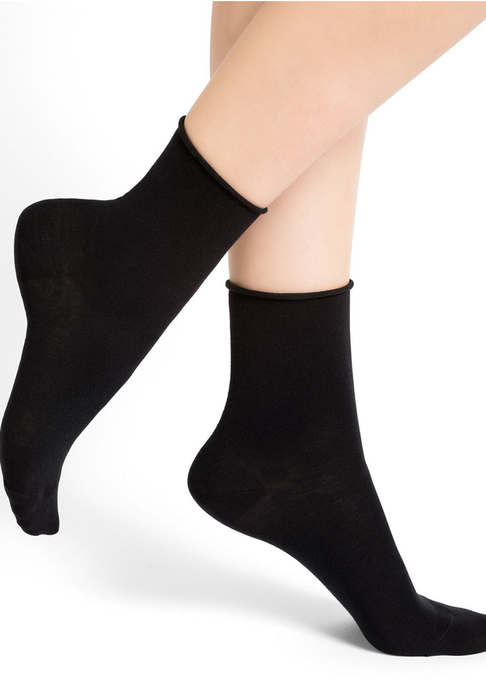 Velvet Cotton Ankle Socks - Black - Bleuforêt Canada - Danali