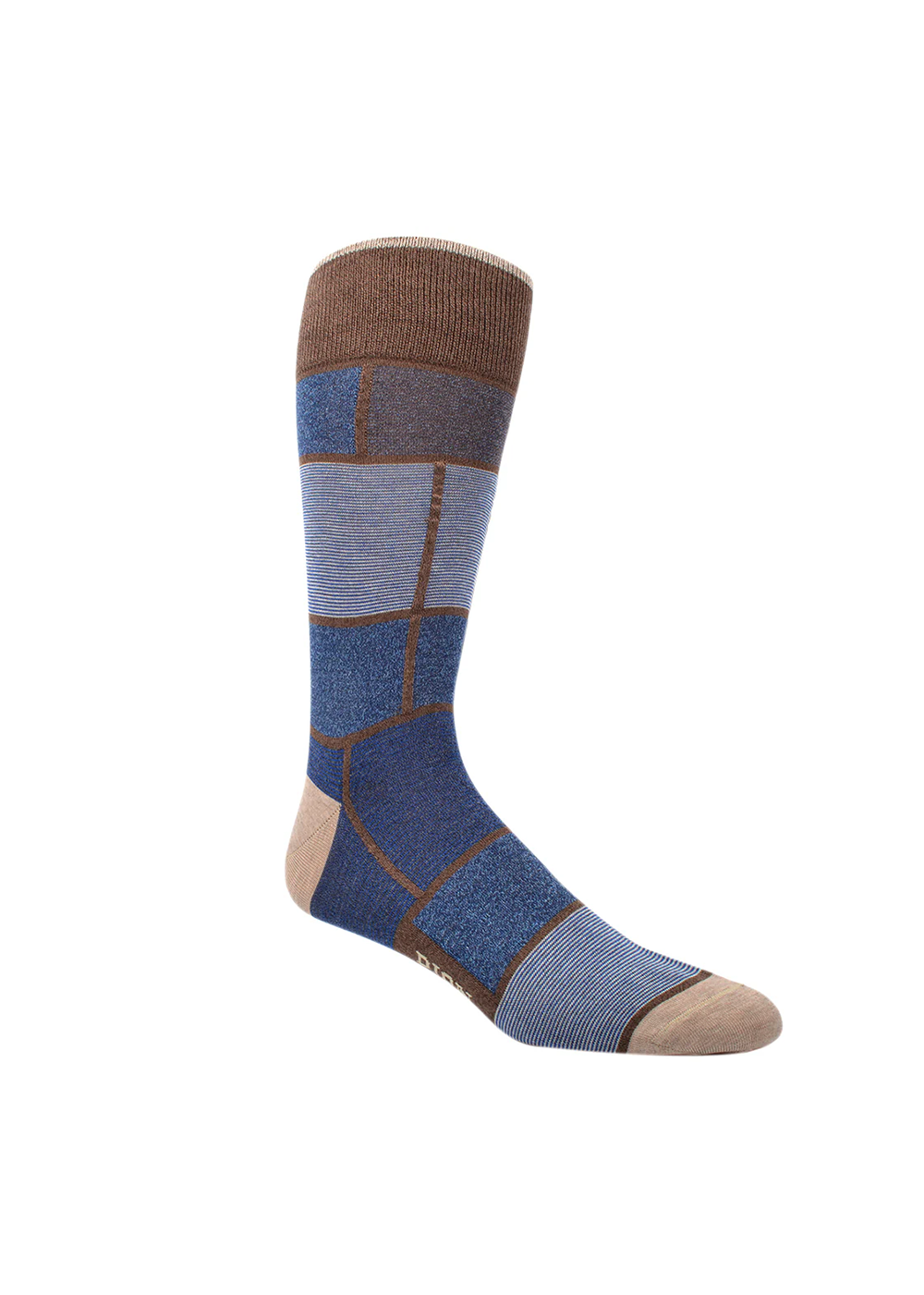 Dion Block Stripe Socks - Mocha Denim - Dion Canada - Danali