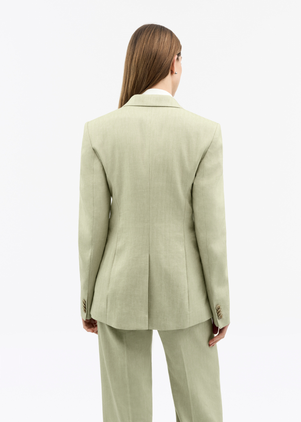 Narina Linen Herringbone Blazer