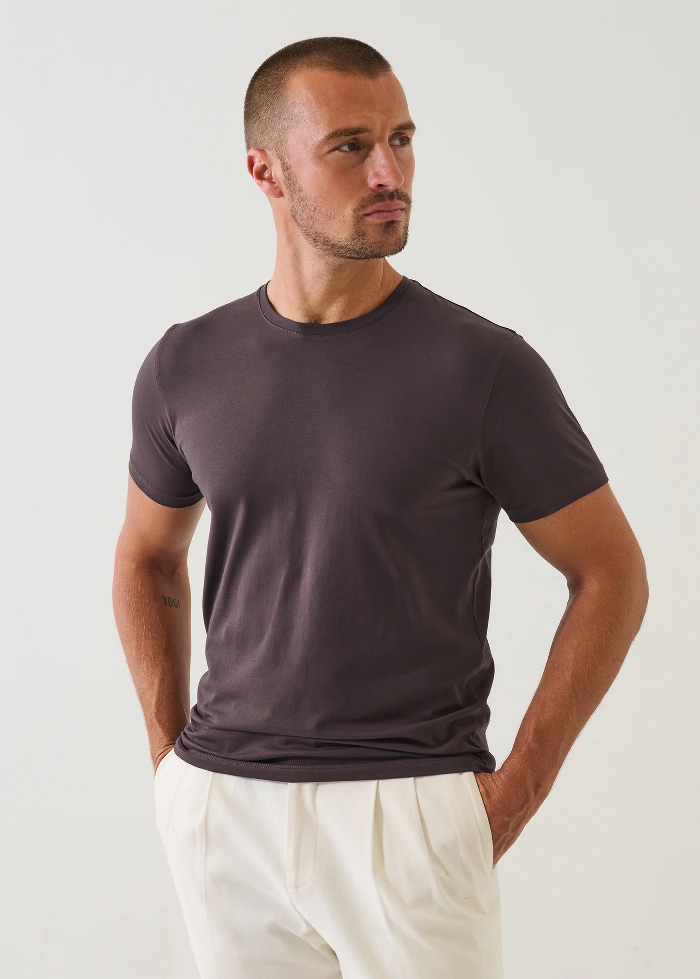 Iconic Pima Cotton Stretch Crew T-Shirt
