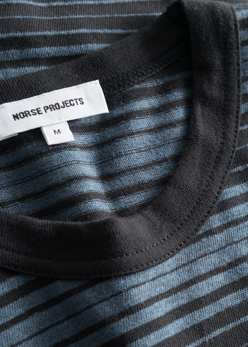 Johannes Spaced Stripe T-Shirt - Steel Blue - Norse Projects Canada - Danali