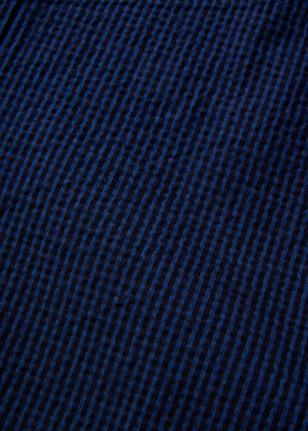 Seersucker Dark x Light Indigo Check Shirt