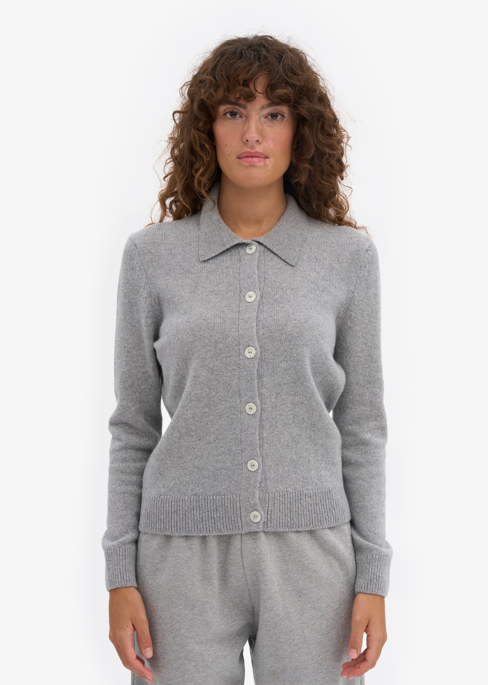 Merino Wool Collar Cardigan