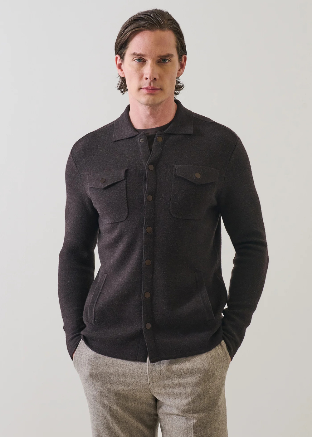Milano Stitch Snap Front Shirt Jacket