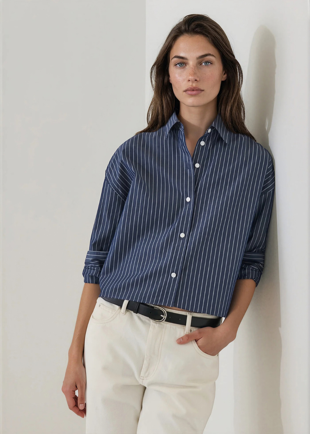 LS Cotton Boxy Shirt