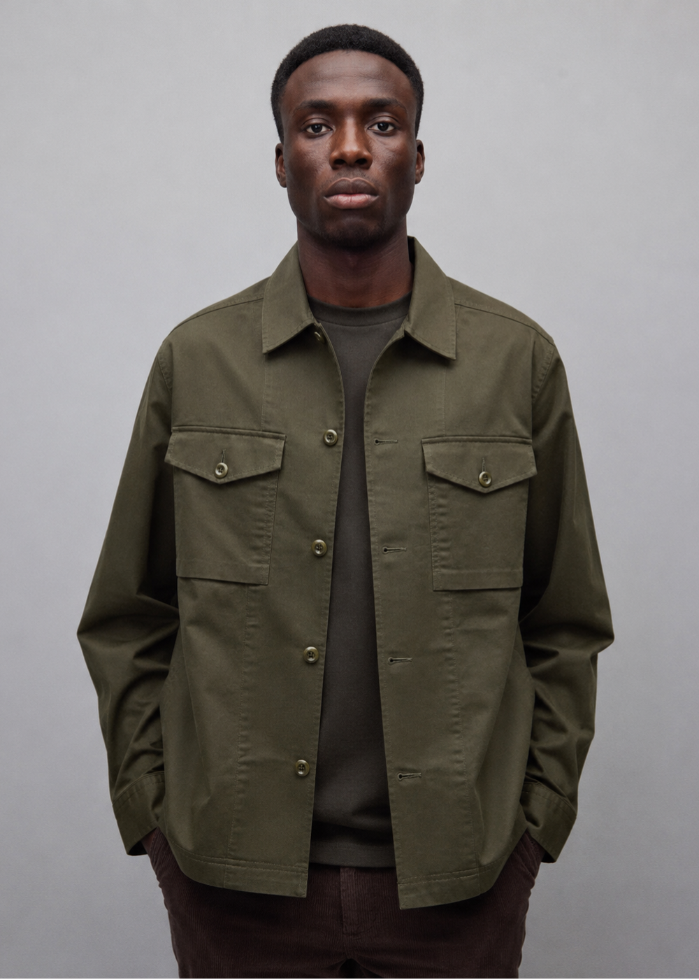 Cotton Chino Keeper Standard Overshirt