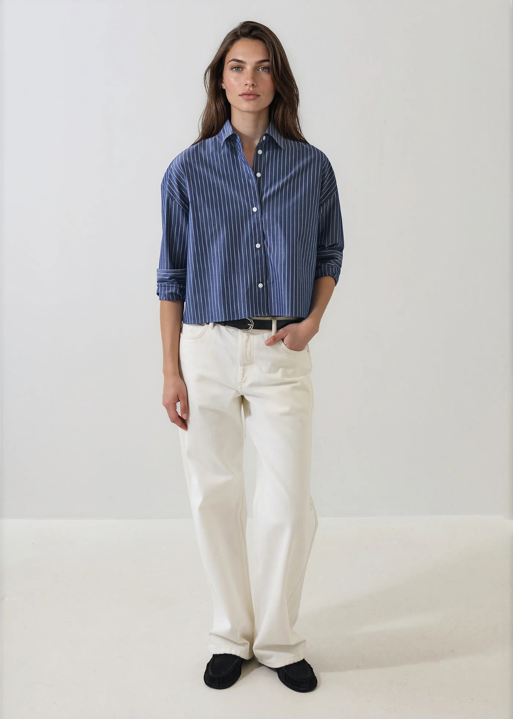 LS Cotton Boxy Shirt