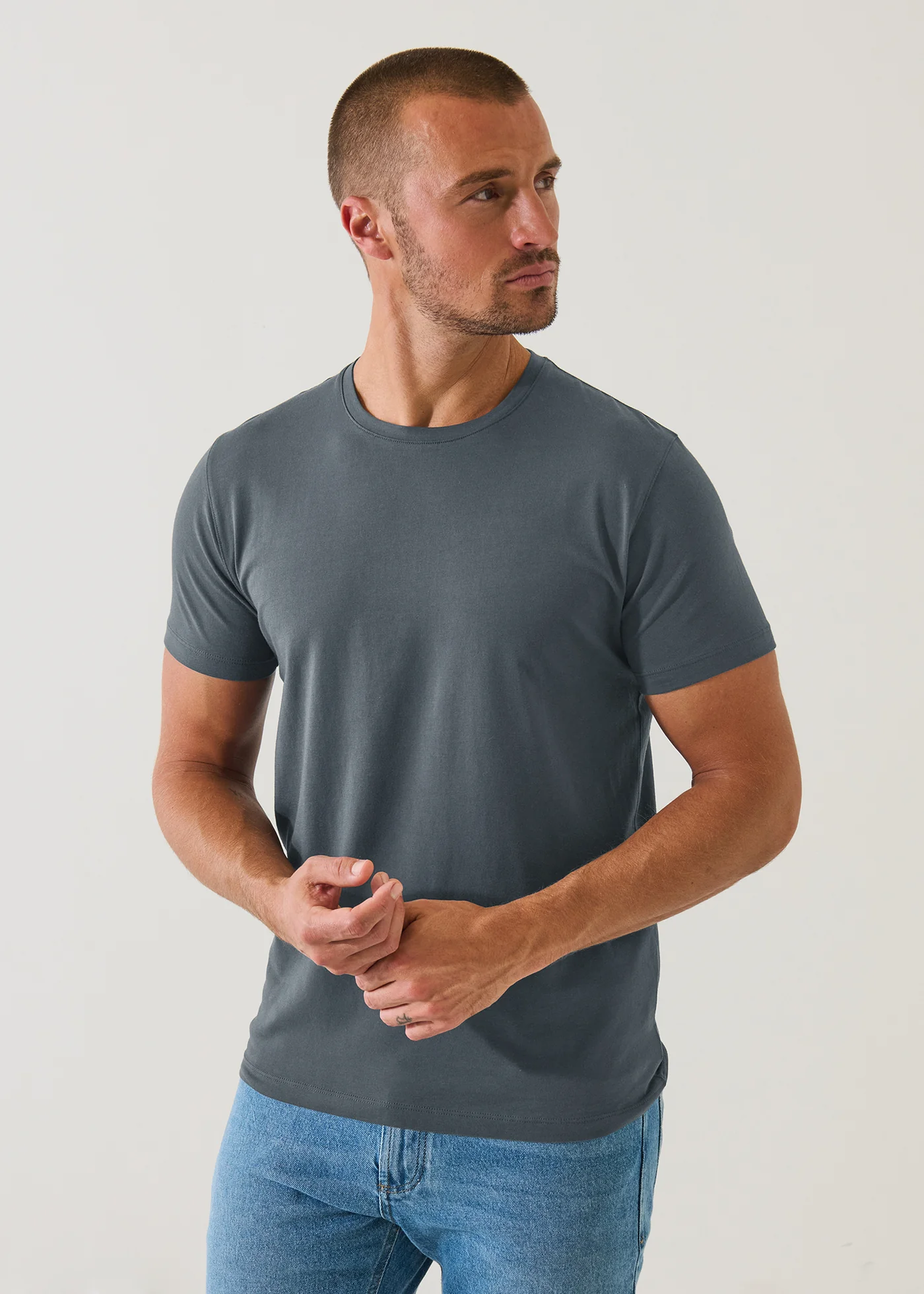 Iconic Pima Cotton Stretch Crew T-Shirt