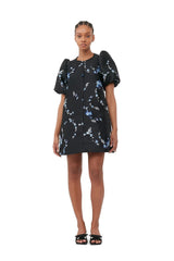 3D Jacquard A-Shaped Zip Mini Dress - Ganni - Danali - F8493-099-34