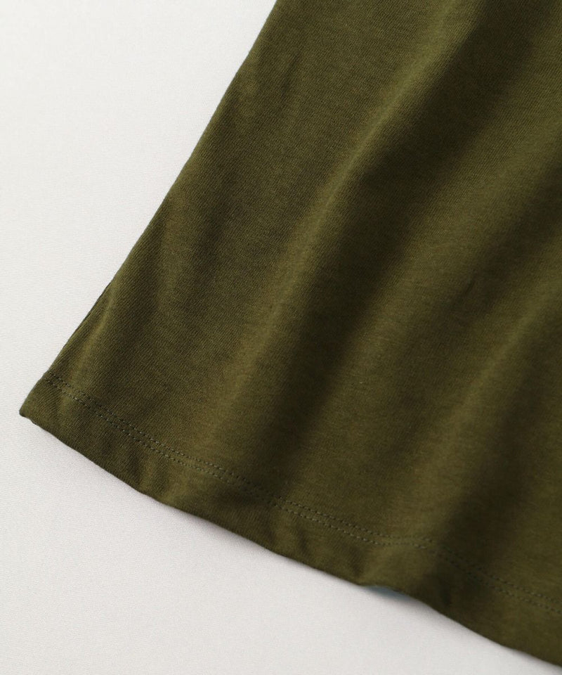 8.5oz Zimbabwe Cotton Short Sleeve T-Shirt - Momotaro - Danali - MT002-Olive-M