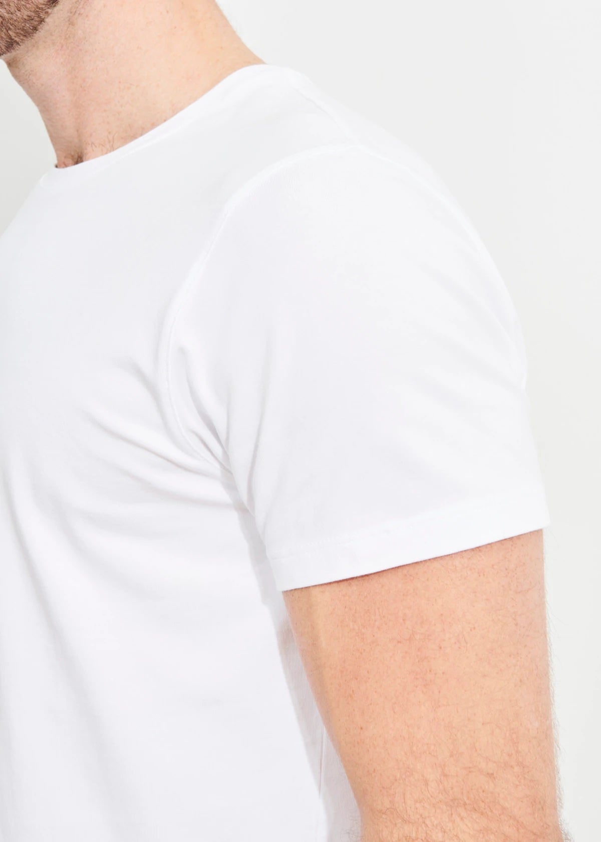 Pima Cotton Crew Tee - White - Patrick Assaraf Canada - Danali