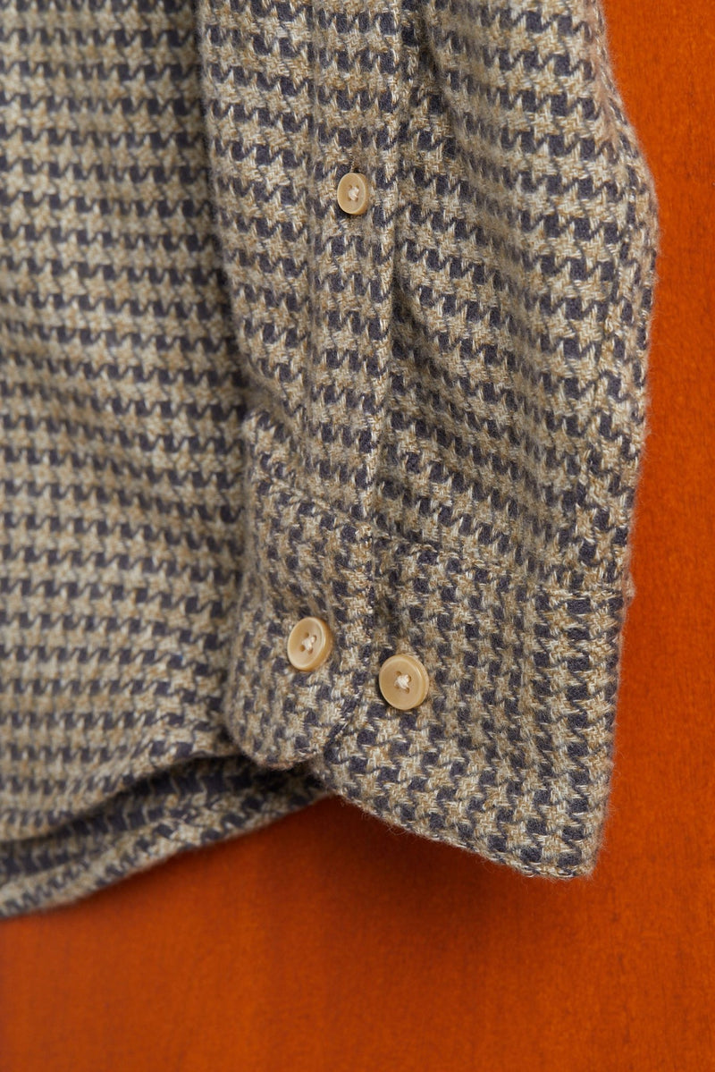 Abstract Pied Poule Shirt - Portuguese Flannel - Danali - ABSTRACTPIEDPOULE-CHARCOAL-S