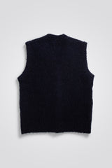 August Flame Alpaca Cardigan Vest - Norse Projects - Danali - N45-0590-Navy-S
