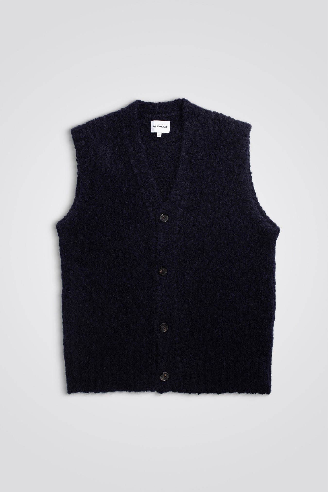 August Flame Alpaca Cardigan Vest - Norse Projects - Danali - N45-0590-Navy-S