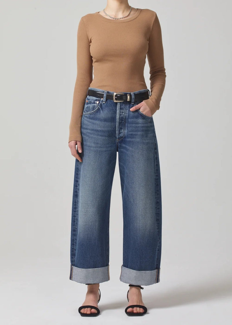 Ayla Baggy Cuffed Crop Jeans - Citizens of Humanity - Danali - 2053-3041-BRIE-25