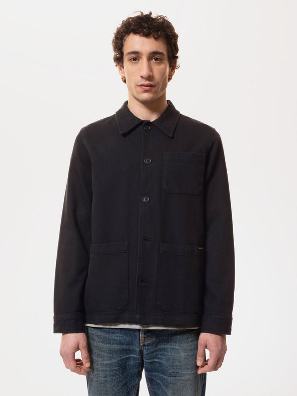 Barney Worker Jacket - Nudie Jeans - Danali - 160676-Black-M