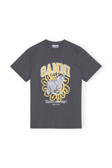 Basic Jersey Cat Relaxed T-Shirt - Ganni - Danali - T3532-490-XXS