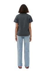 Basic Jersey Cat Relaxed T-Shirt - Ganni - Danali - T3532-490-XXS