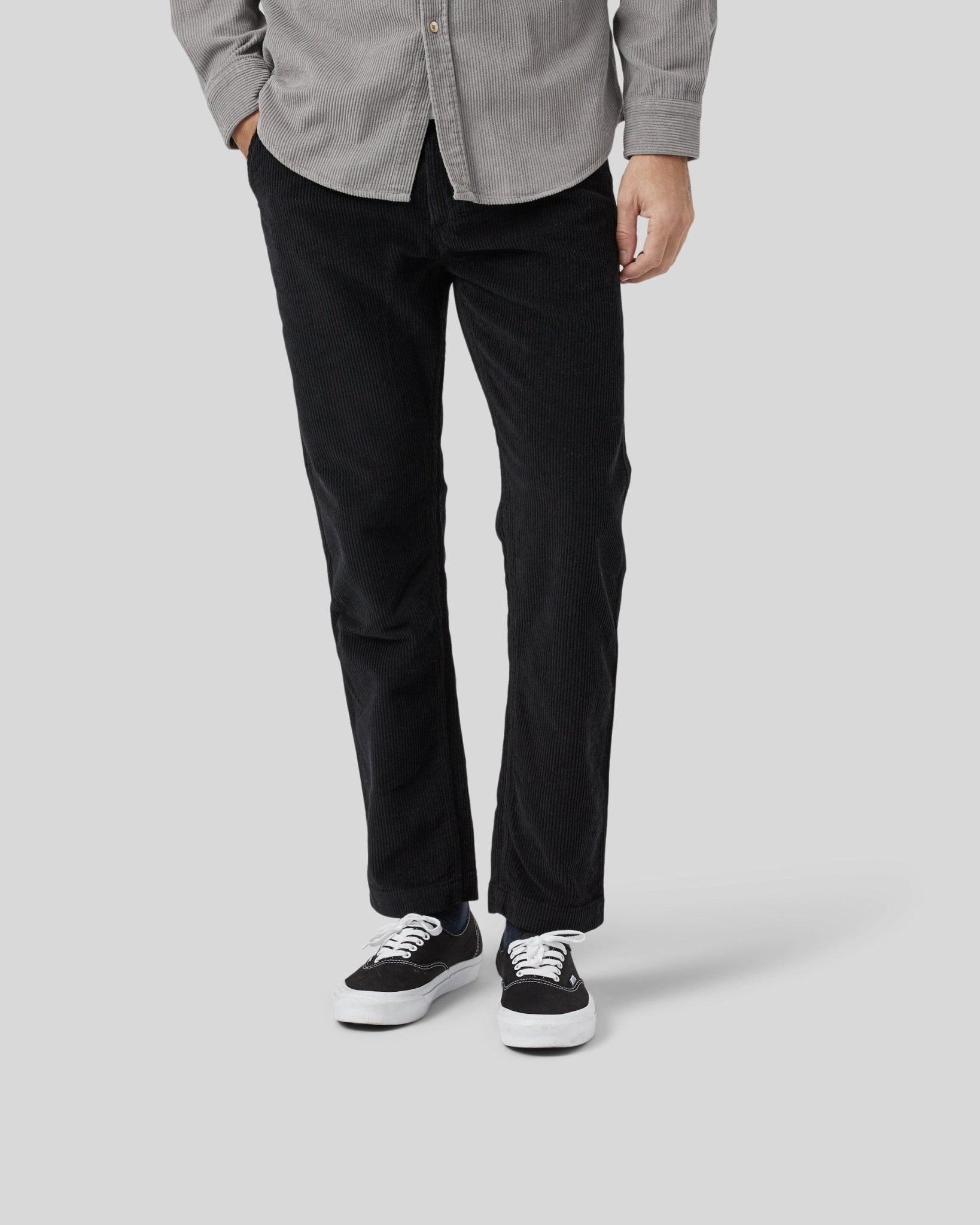Corduroy Trousers - Portuguese Flannel - Danali - CORDUROYTROUSERS-BLACK-S