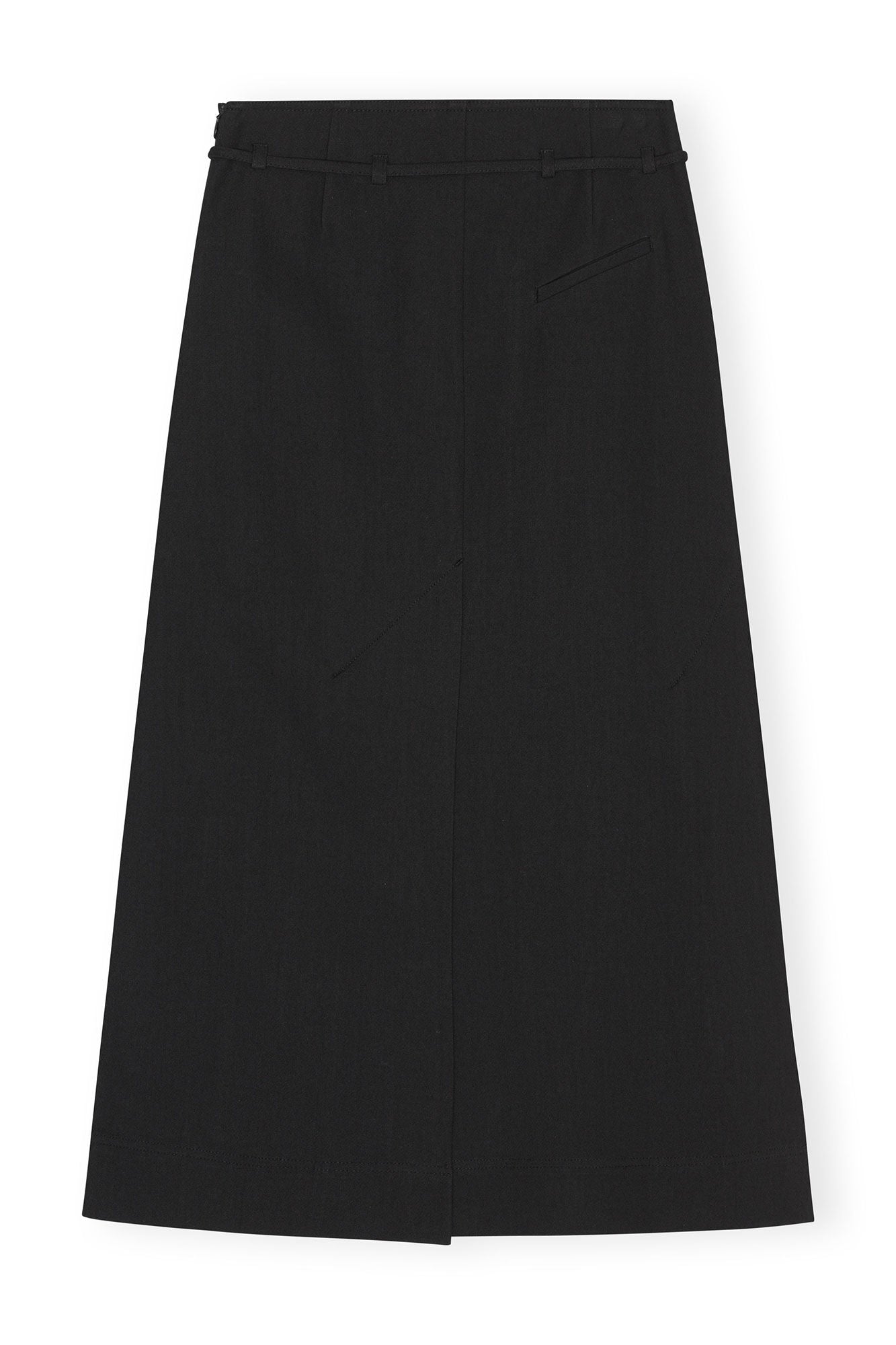 Cotton Suiting Maxi Slit Skirt - Ganni - Danali - F8227-099-36