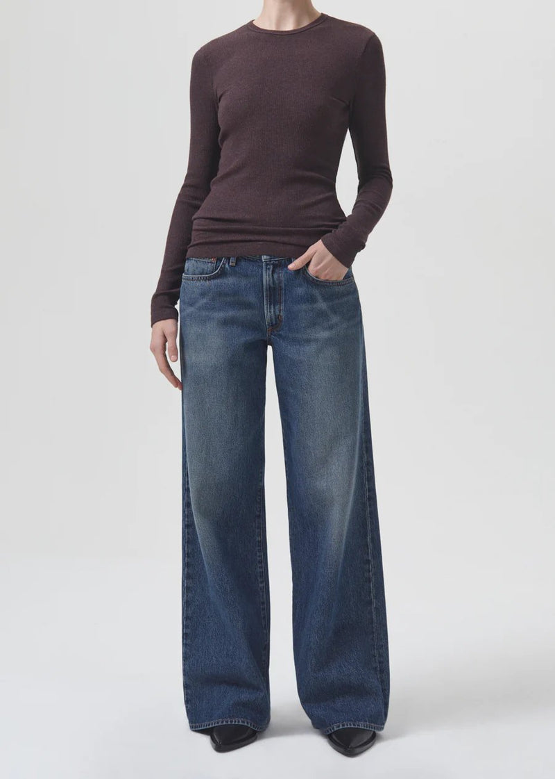 Delphi Slim Long Sleeve T-Shirt - AGOLDE - Danali - A7230-1352-FOX-XS