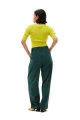 Drapey Melange Loose Mid Waist Pleat Pants - Ganni - Danali - F7888-519-34