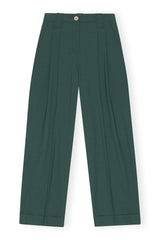 Drapey Melange Loose Mid Waist Pleat Pants - Ganni - Danali - F7888-519-34