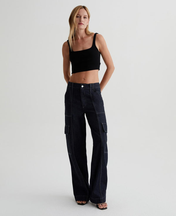 EmRata x AG Cooper Cropped Tank Black M - AG Jeans - Danali - HRB71377-TBC-M
