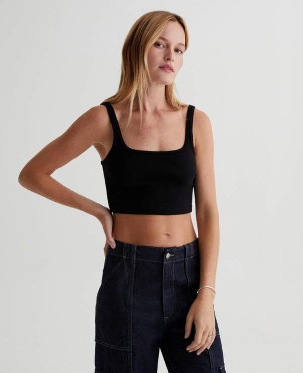 EmRata x AG Cooper Cropped Tank Black M - AG Jeans - Danali - HRB71377-TBC-M