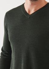 Extra-Fine Merino V Neck Sweater - Patrick Assaraf - Danali - P114V01-364-M