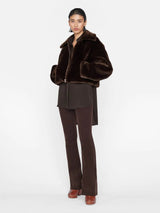 Faux Fur Zip Up Jacket - Frame - Danali - LWOT0942-ESPR-XS
