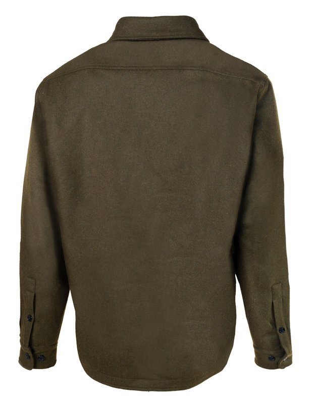 Faux Sherpa Lined CPO Shirt - Schott - Danali - 7116-Olive-M