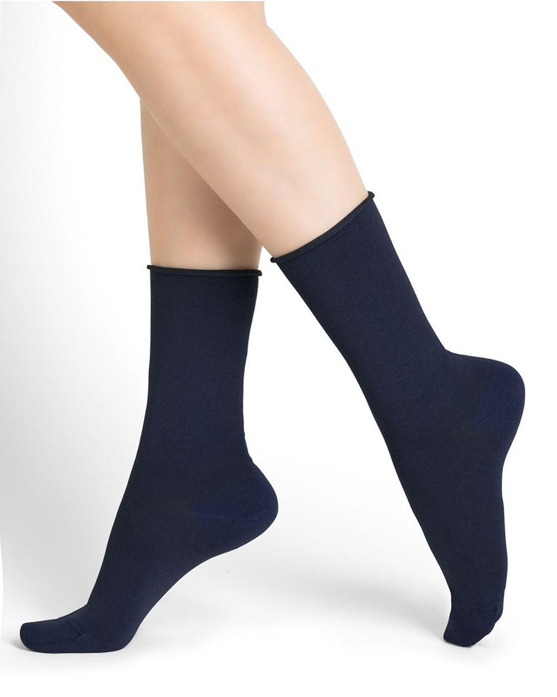 Fine Wool Socks with Cotton Inside - Bleuforet - Danali - 6700-G9Z