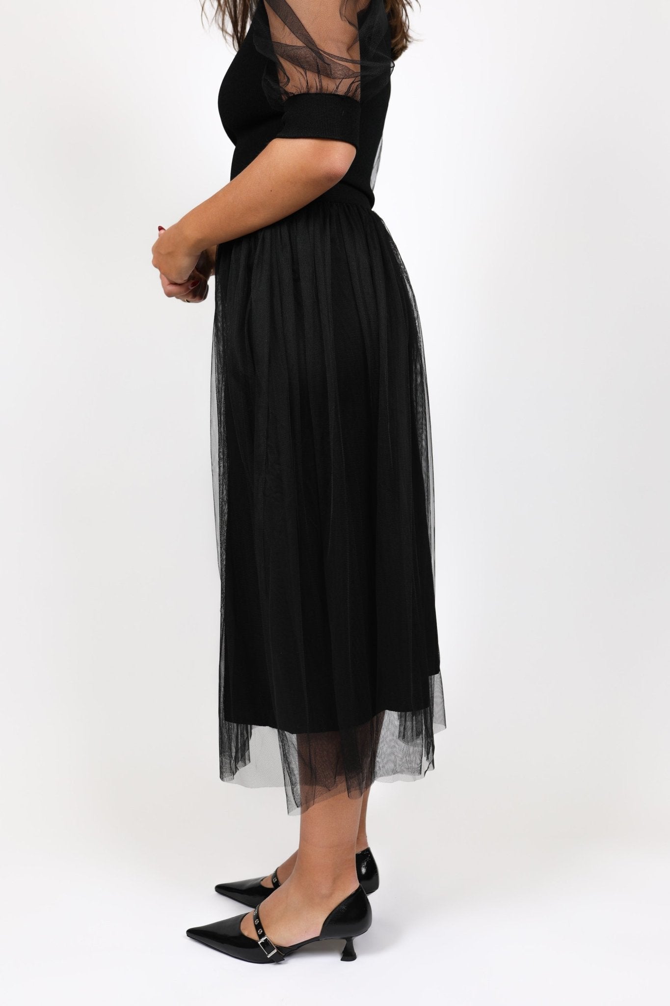 Gathered Tulle Skirt - Autumn Cashmere - Danali - PCE13665-Black-S