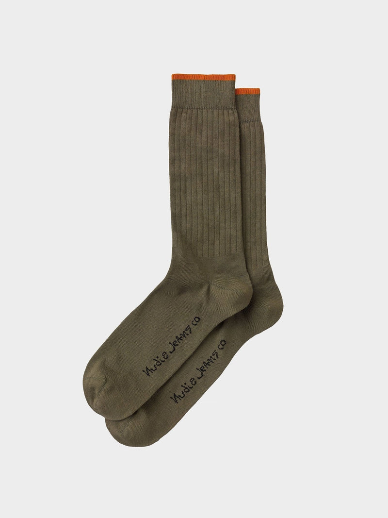 Gunnarsson Socks - Nudie Jeans - Danali - 180945G03-OLIVE