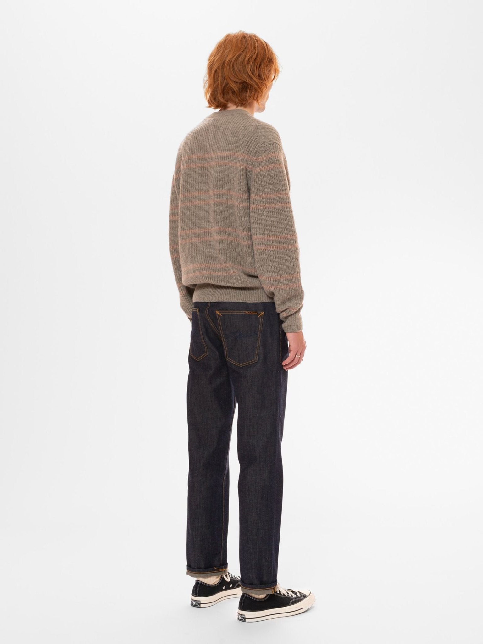 Gurra Striped Sweater - Nudie Jeans - Danali - 150568-GreenMelange-S