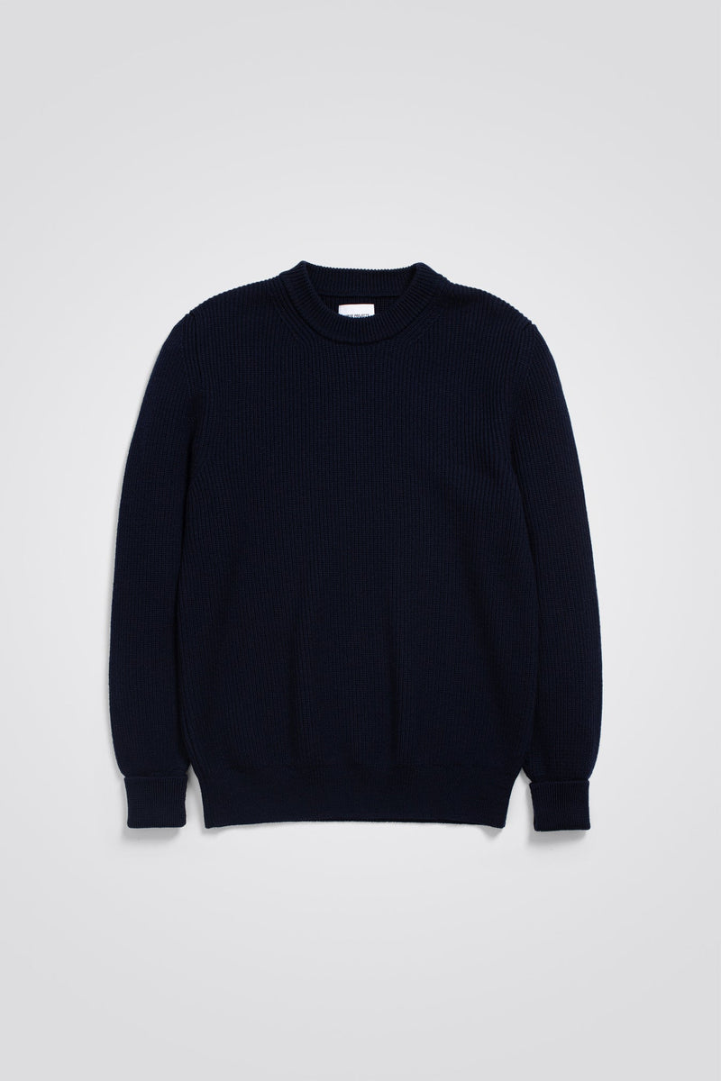 Henning Merino Crew Sweater - Norse Projects - Danali - N45-0561-DarkNavy-M