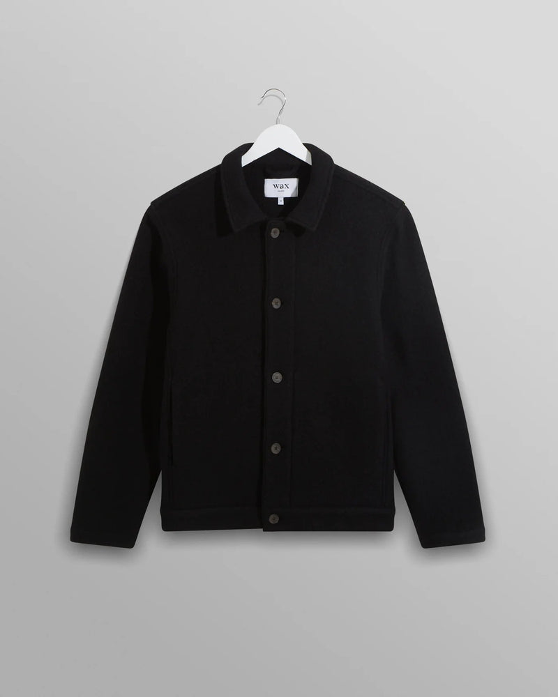 Iggy Jacket Felt Wool - Wax London - Danali - AW23-JKT-IGY-BAP-BLK-M