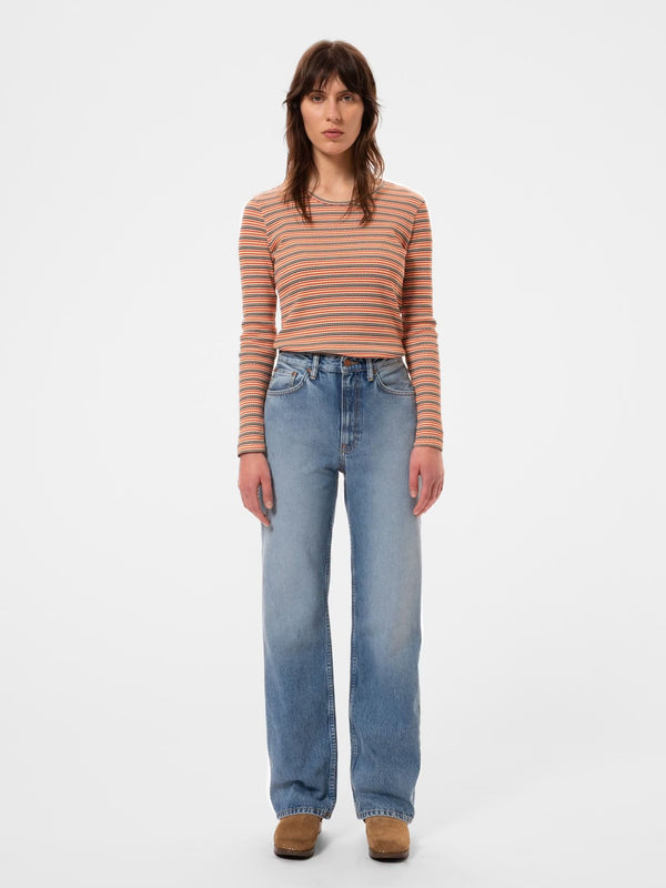 Jessy Striped Rib LS T-Shirt - Nudie Jeans - Danali - 131857-XS