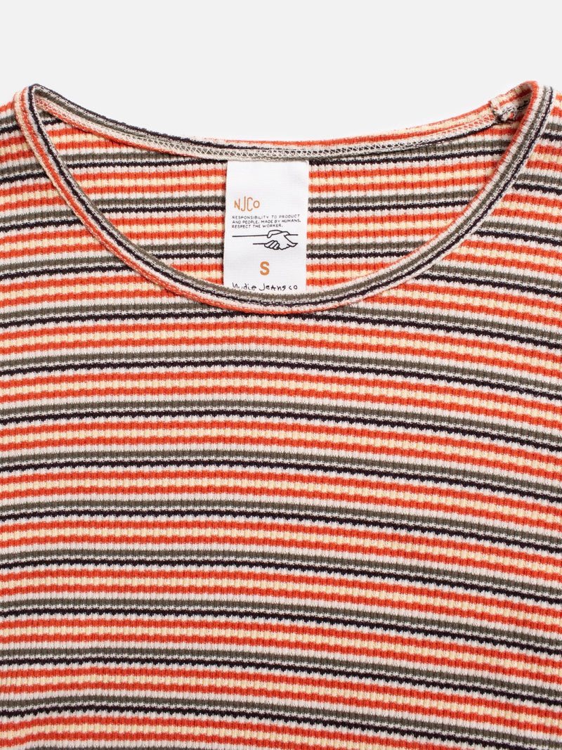 Jessy Striped Rib LS T-Shirt - Nudie Jeans - Danali - 131857-XS