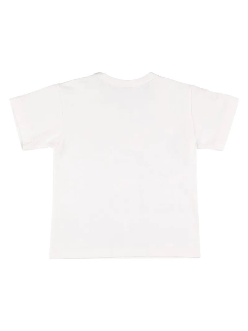 Kids Play Red Heart Patch T-Shirt - Comme Des Garçons - Danali - P1T501-White-4