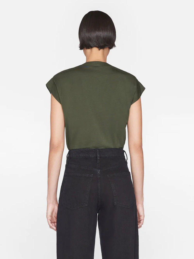 Le Mid Rise V Neck Tee - Frame - Danali - LWTS0826-SURP-XS