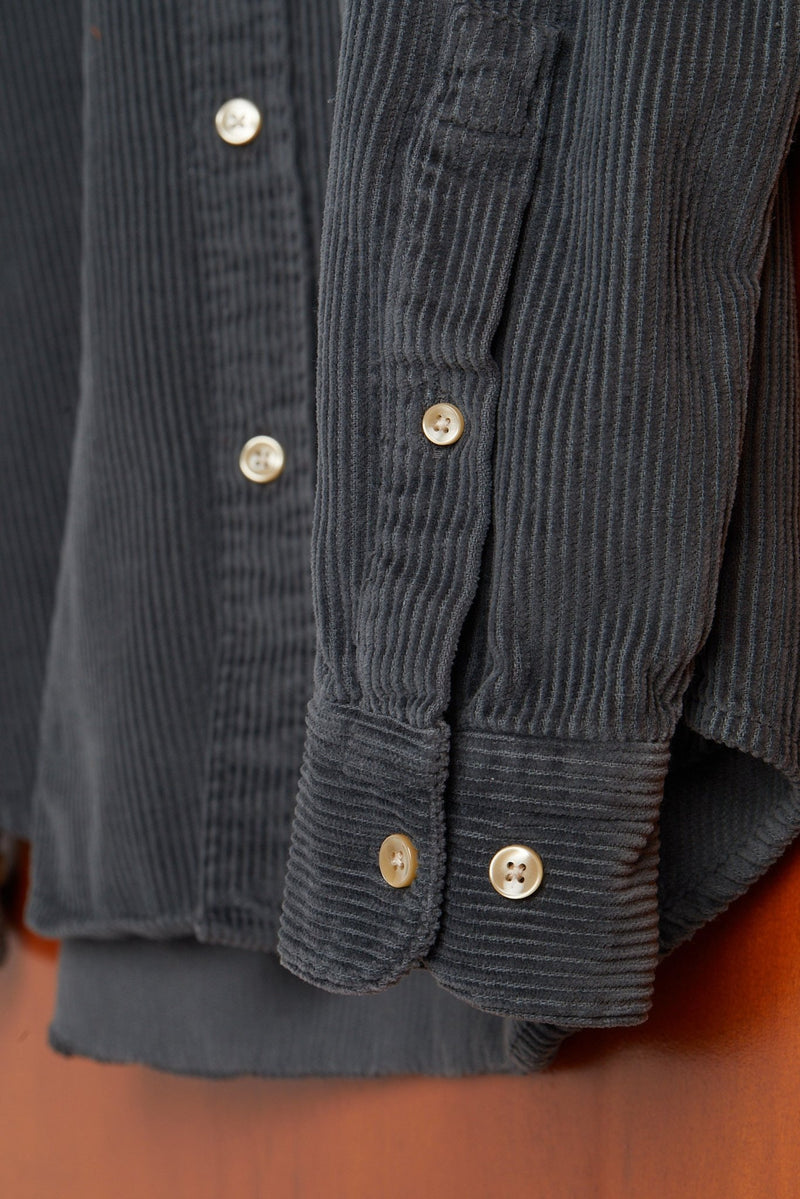 Lobo Corduroy Shirt - Portuguese Flannel - Danali - LOBO-ANTHRACITE-S