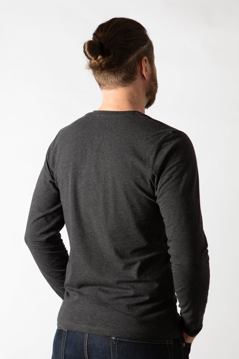 Long Sleeve Henley T-Shirt - Patrick Assaraf - Danali - 99A08HL-009-S